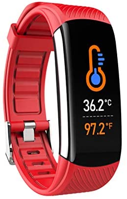 Depumax Smart Watch, Fitness Tracker with Body Temperature Thermometer Blood Oxygen Heart Rate Blood Pressure Monitor Sleep Monitor Step Counter Pedometer Calorie Counter IP67 Waterproof for Women Men Kids